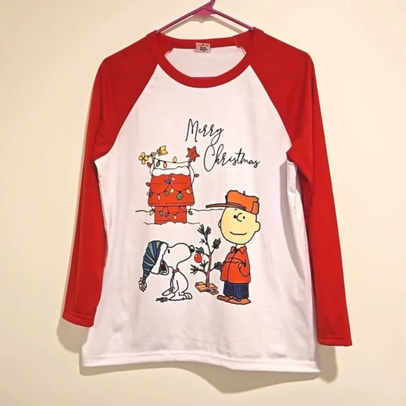 Classic Peanuts Merry Christmas Charlie Brown Snoopy tree doghouse Small EUC - Picture 2 of 5